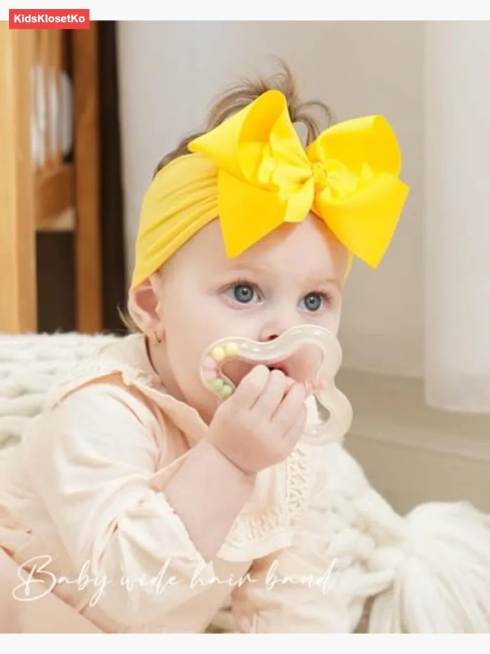 20 Stretchy Nylon Bow Headbands for Baby Girls Toddlers Hair Accessories